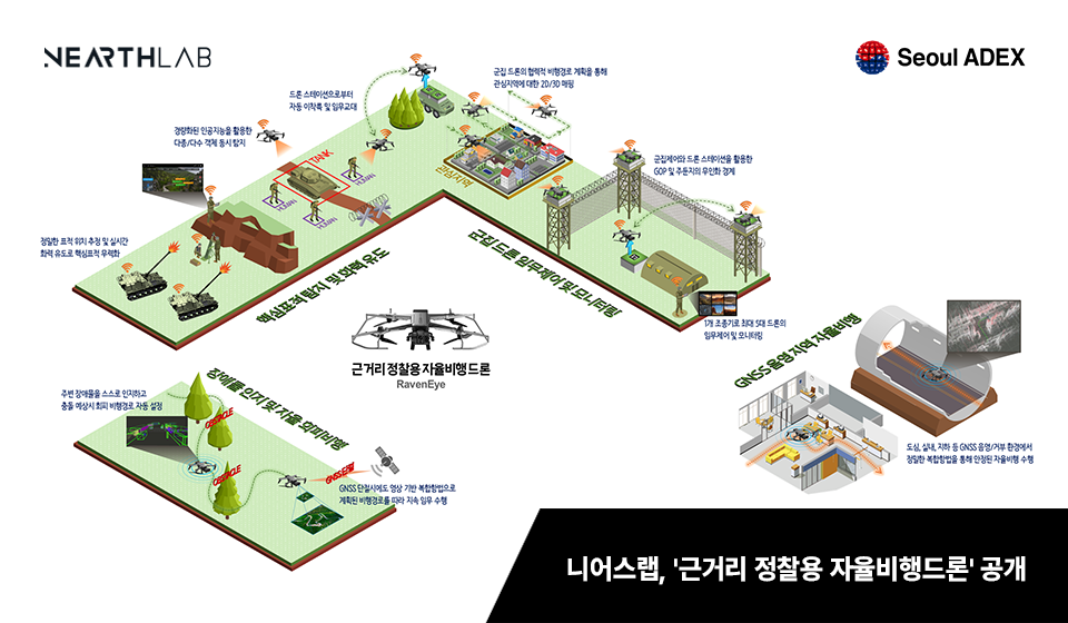 니어스랩, 자체 개발 ‘근거리 정찰용 자율비행 드론’ ADEX 2023에서 공개 썸네일